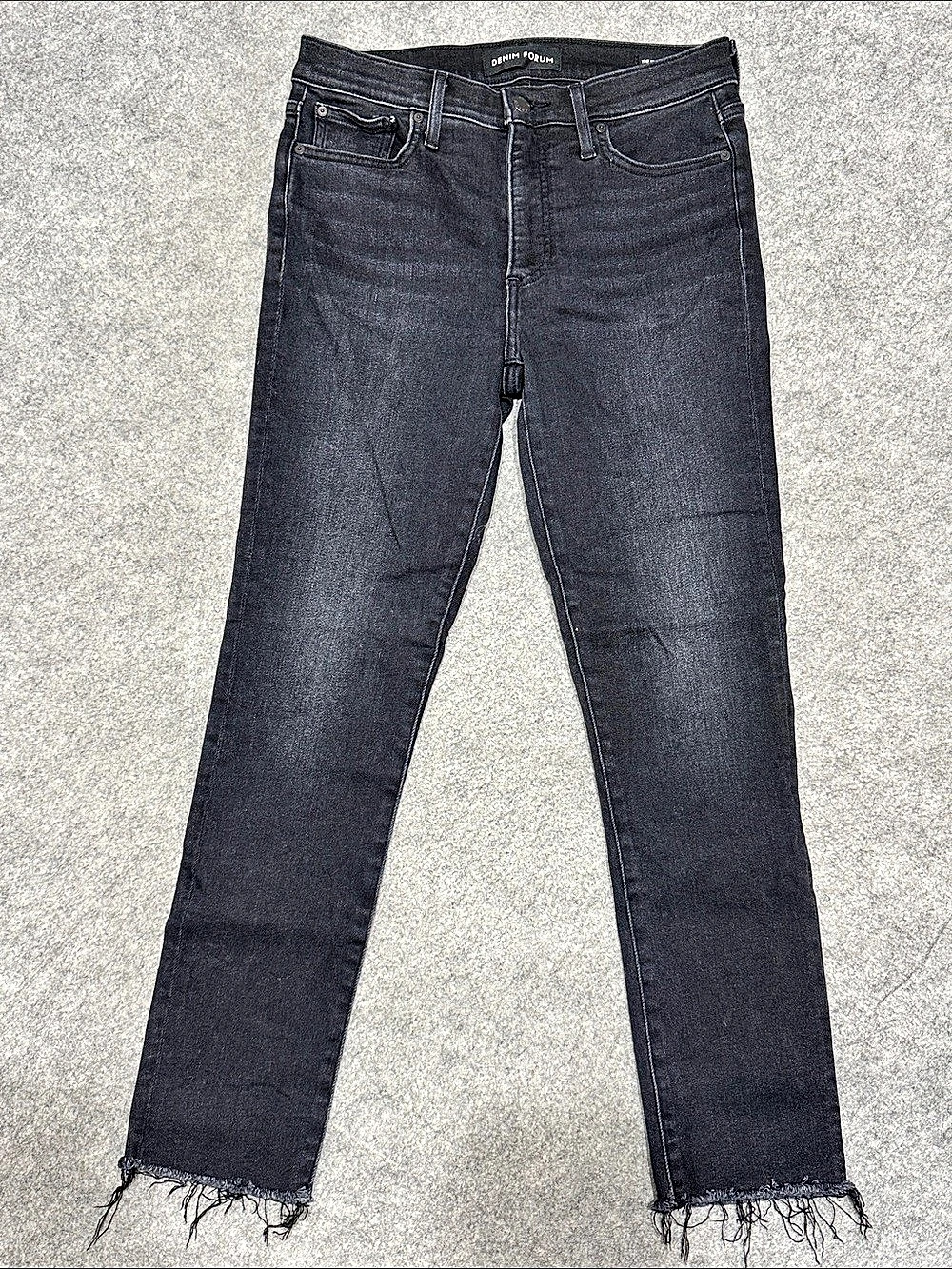 Denim Forum The Nico Mid Rise Skinny Jeans Waist 28 Black